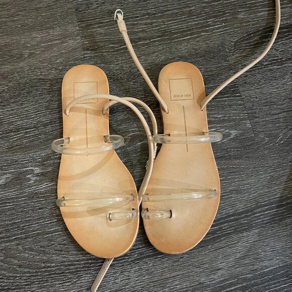 Dolce Vita Tan/Clear Sandals - Picture 3 of 4